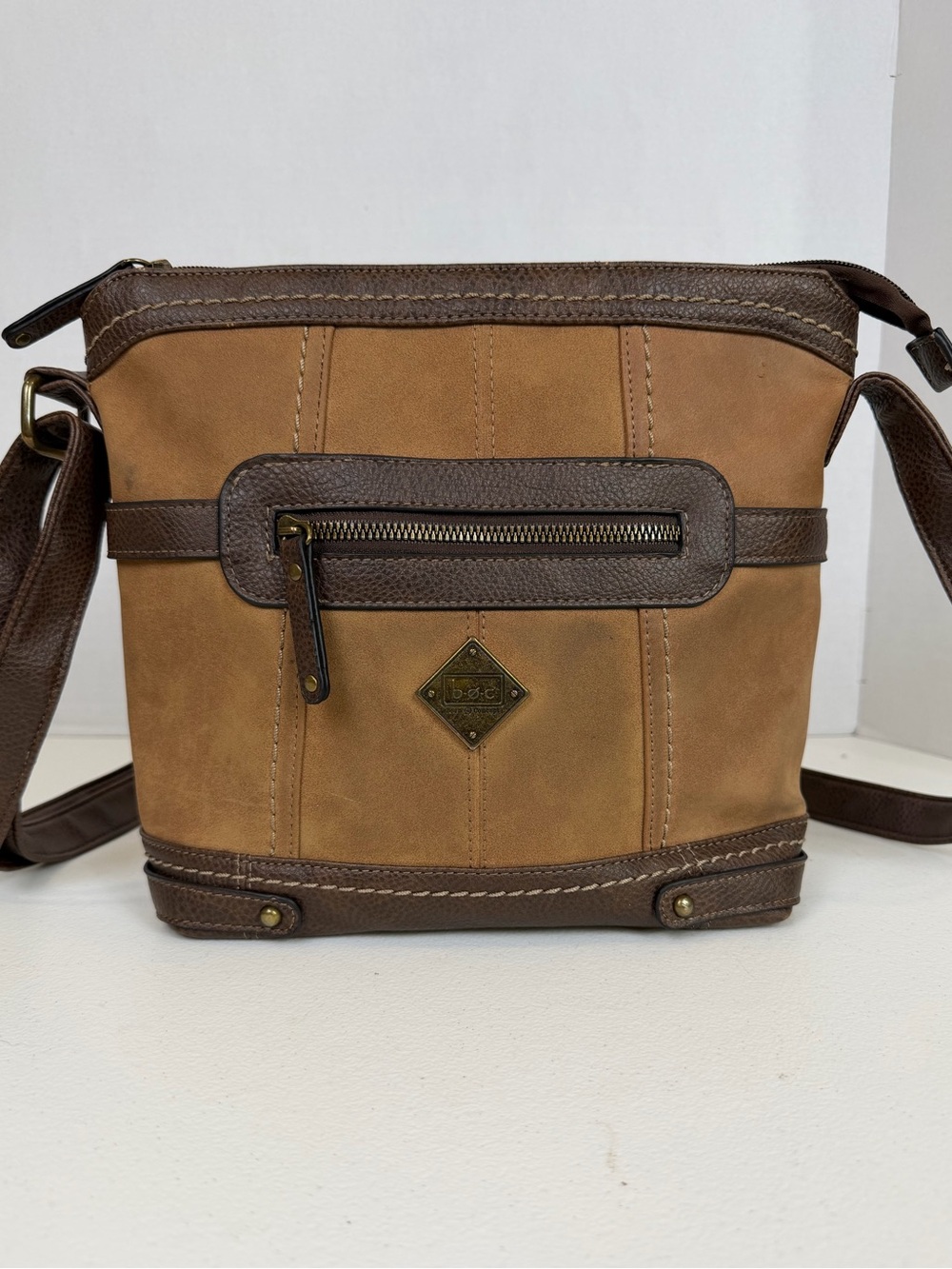 B.O.C. by Born Concept Saddle Brown Leather-Look Crossbody Bag